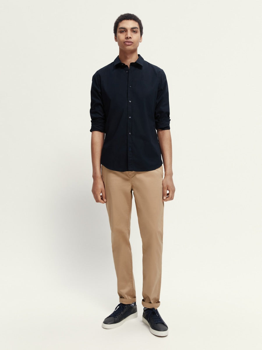 Solid organic co/ea slim fit shirt