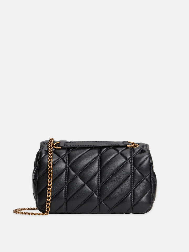 Faux Leather Chain Strap Crossbody
