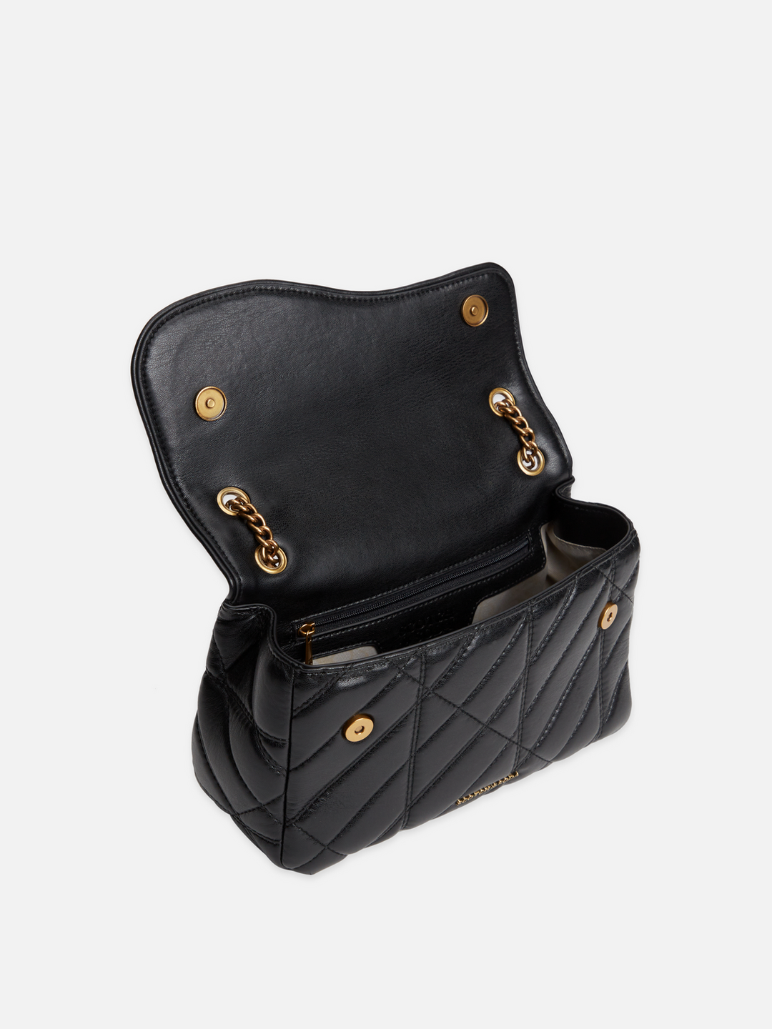 Faux Leather Chain Strap Crossbody