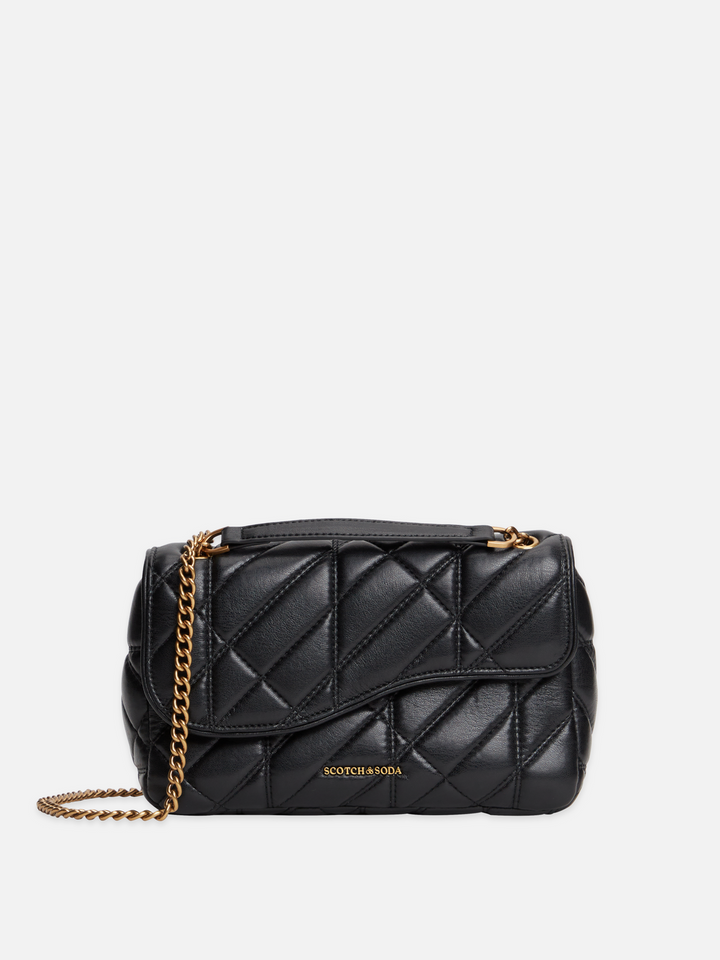 Faux Leather Chain Strap Crossbody