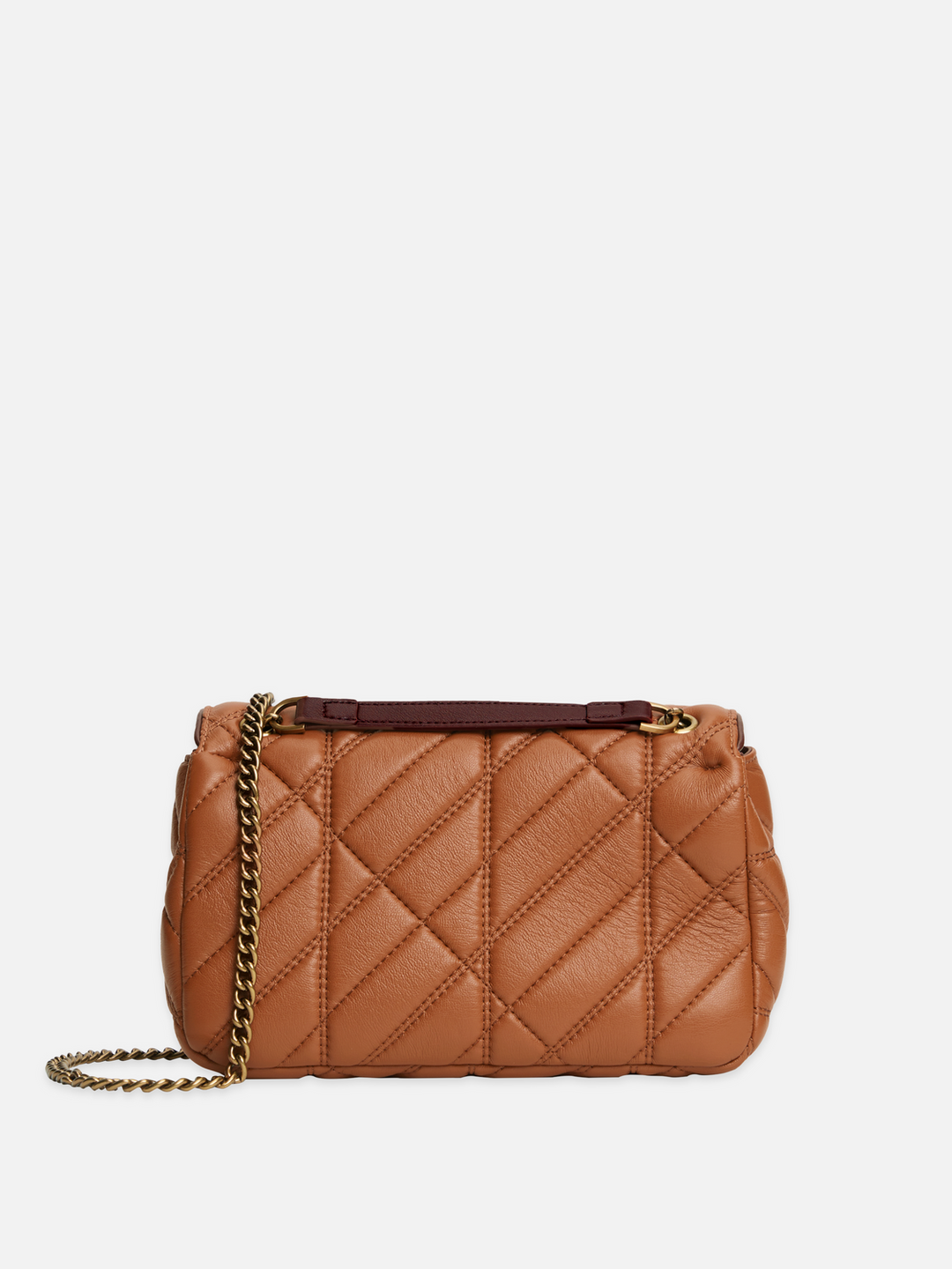 Faux Leather Chain Strap Crossbody