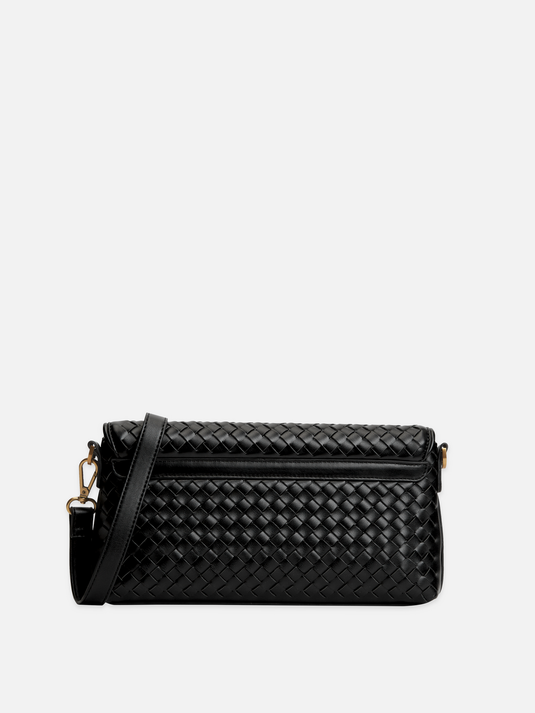 Faux Leather Woven Crossbody