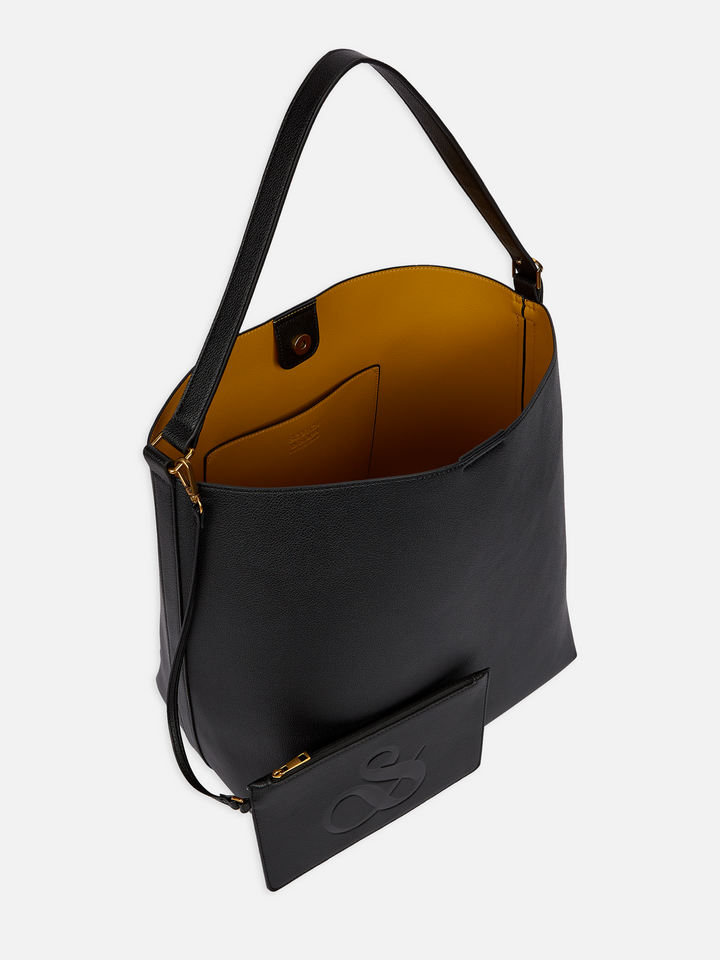 Faux Leather Shopper Tote Bag
