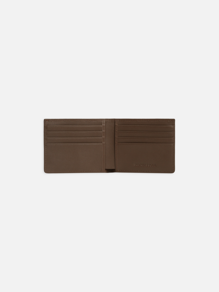 Textured Leather Bi-Fold Wallet