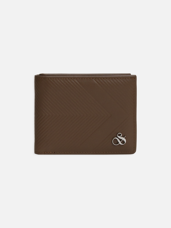 Textured Leather Bi-Fold Wallet