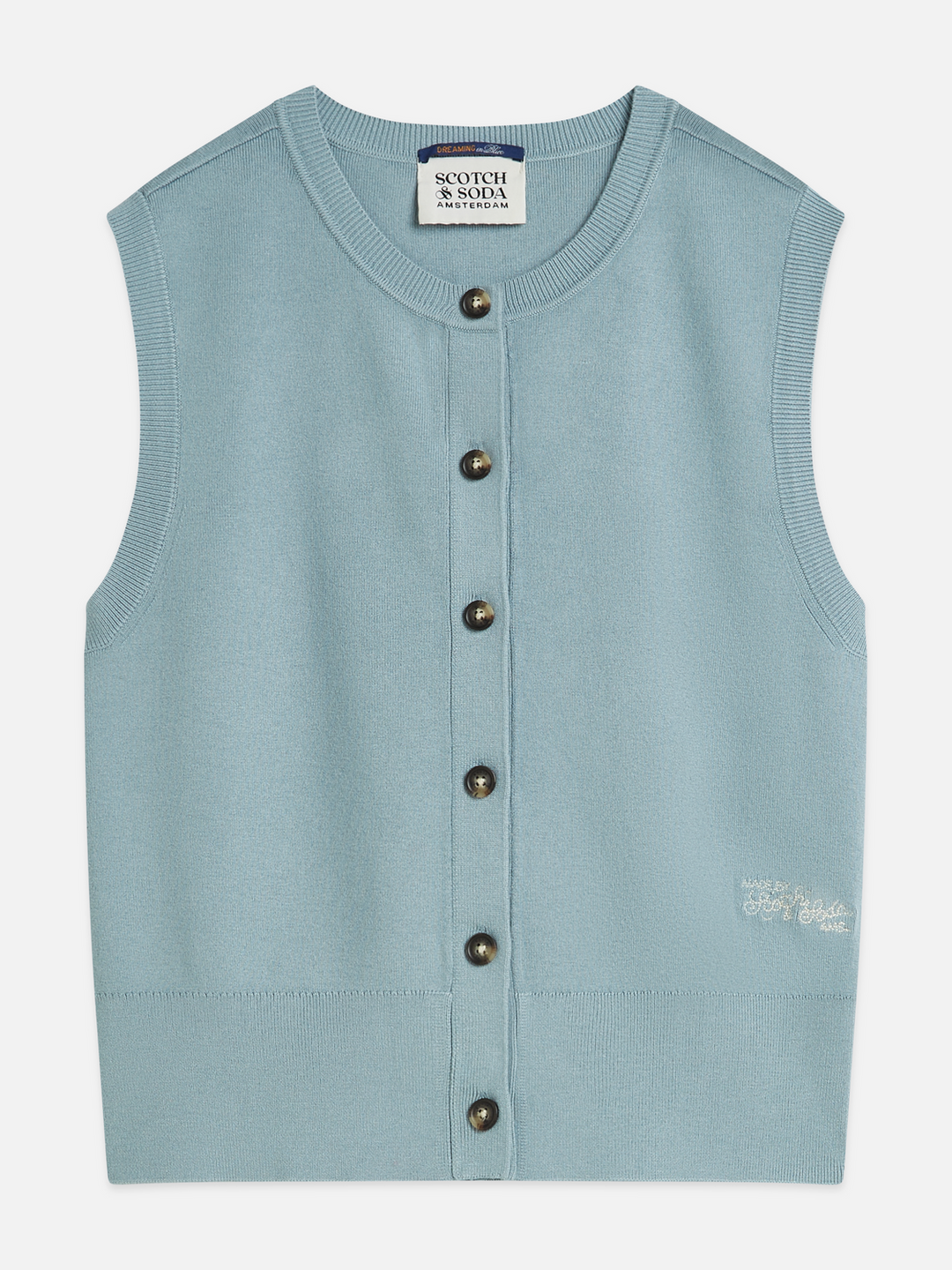 Compact knitted relaxed-fit spencer