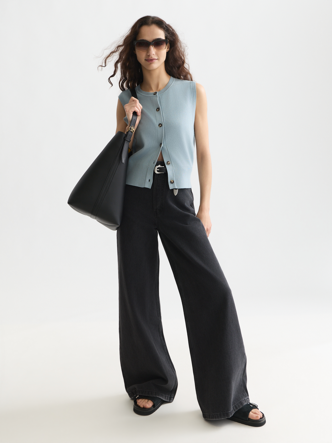 Compact knitted relaxed-fit spencer
