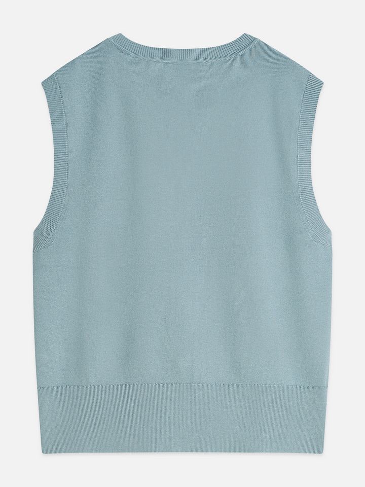 Compact knitted relaxed-fit spencer