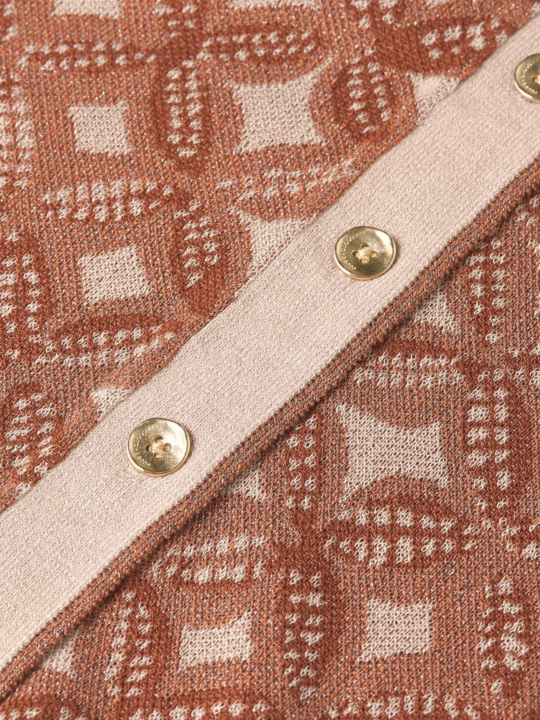 Jacquard knitted short-sleeve shirt