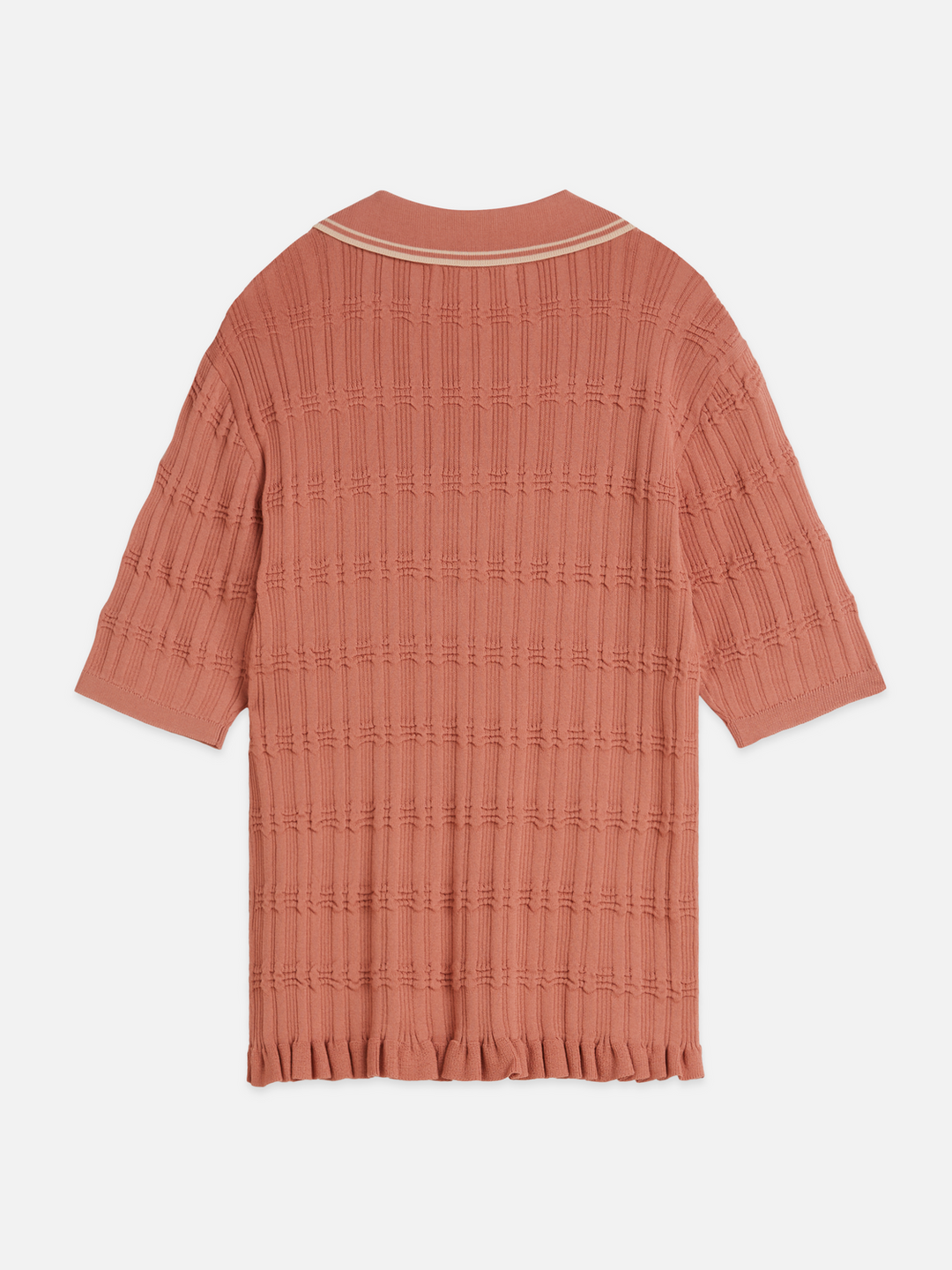 Ripple stitch fitted pullover