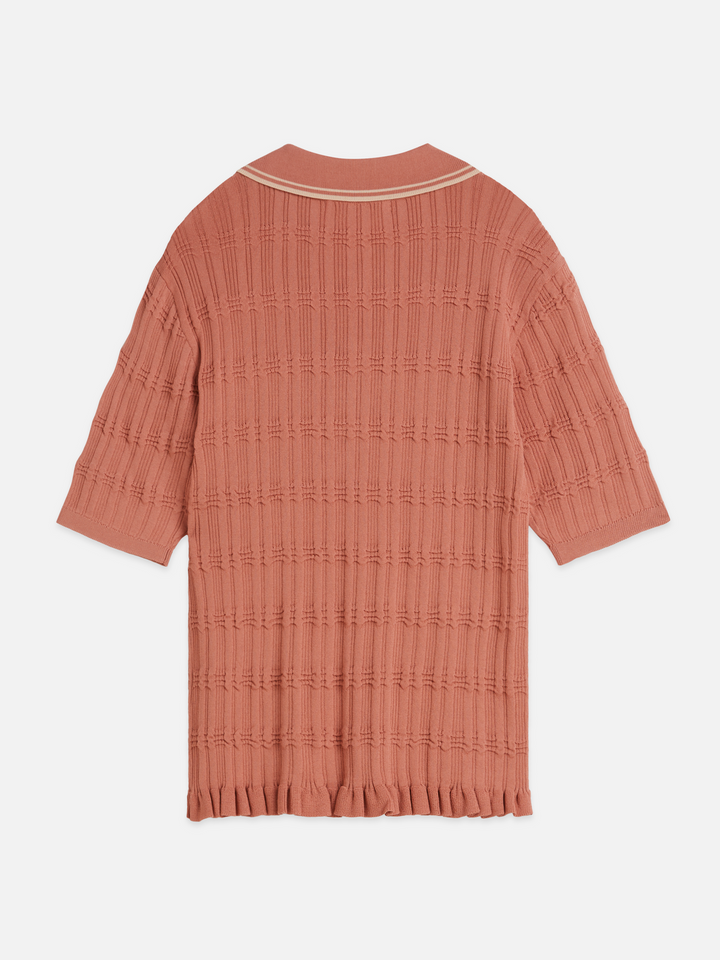 Ripple stitch fitted pullover