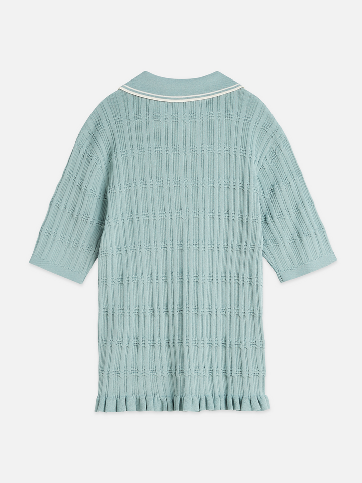 Ripple stitch fitted pullover