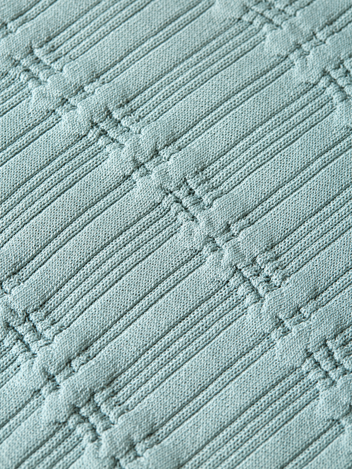 Ripple stitch fitted pullover