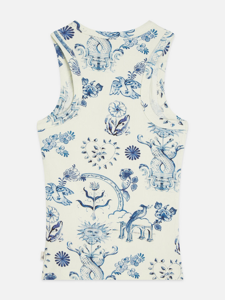 Printed rib racer tank
