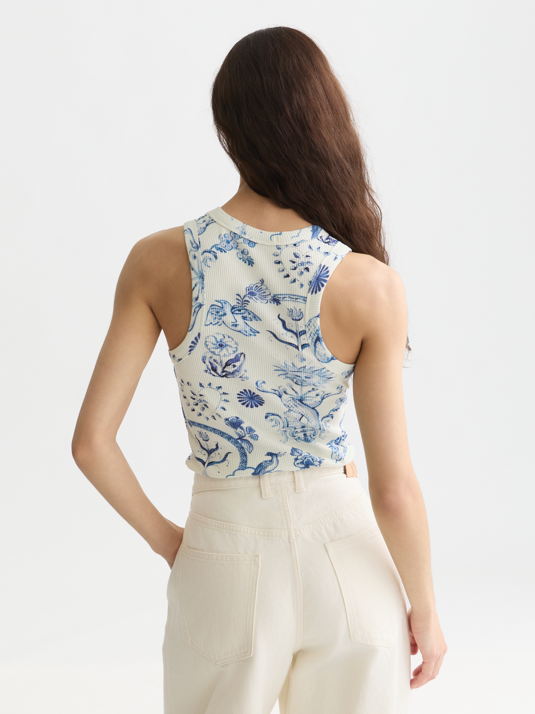 Printed rib racer tank