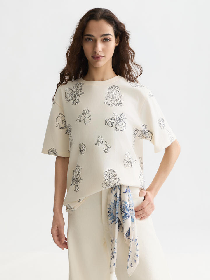Embroidered loose-fit T-shirt