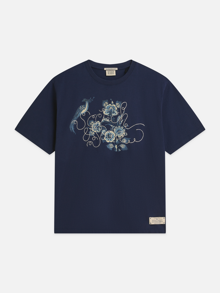 Embroidered detail loose-fit T-shirt