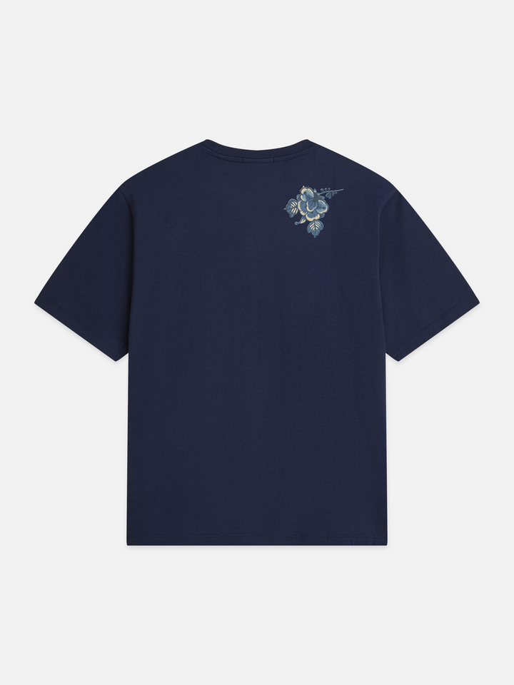 Embroidered detail loose-fit T-shirt