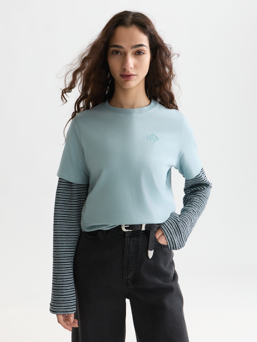 Embroidered logo regular-fit T-shirt