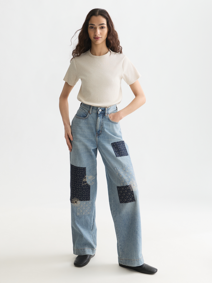 Rib regular-fit T-shirt