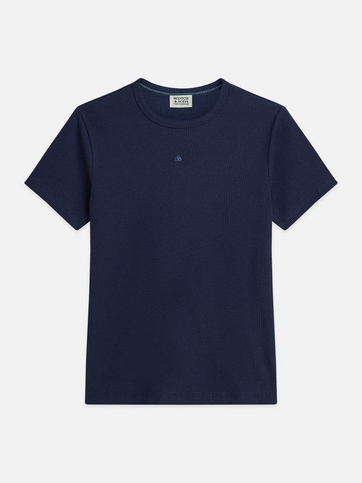 Rib regular-fit T-shirt