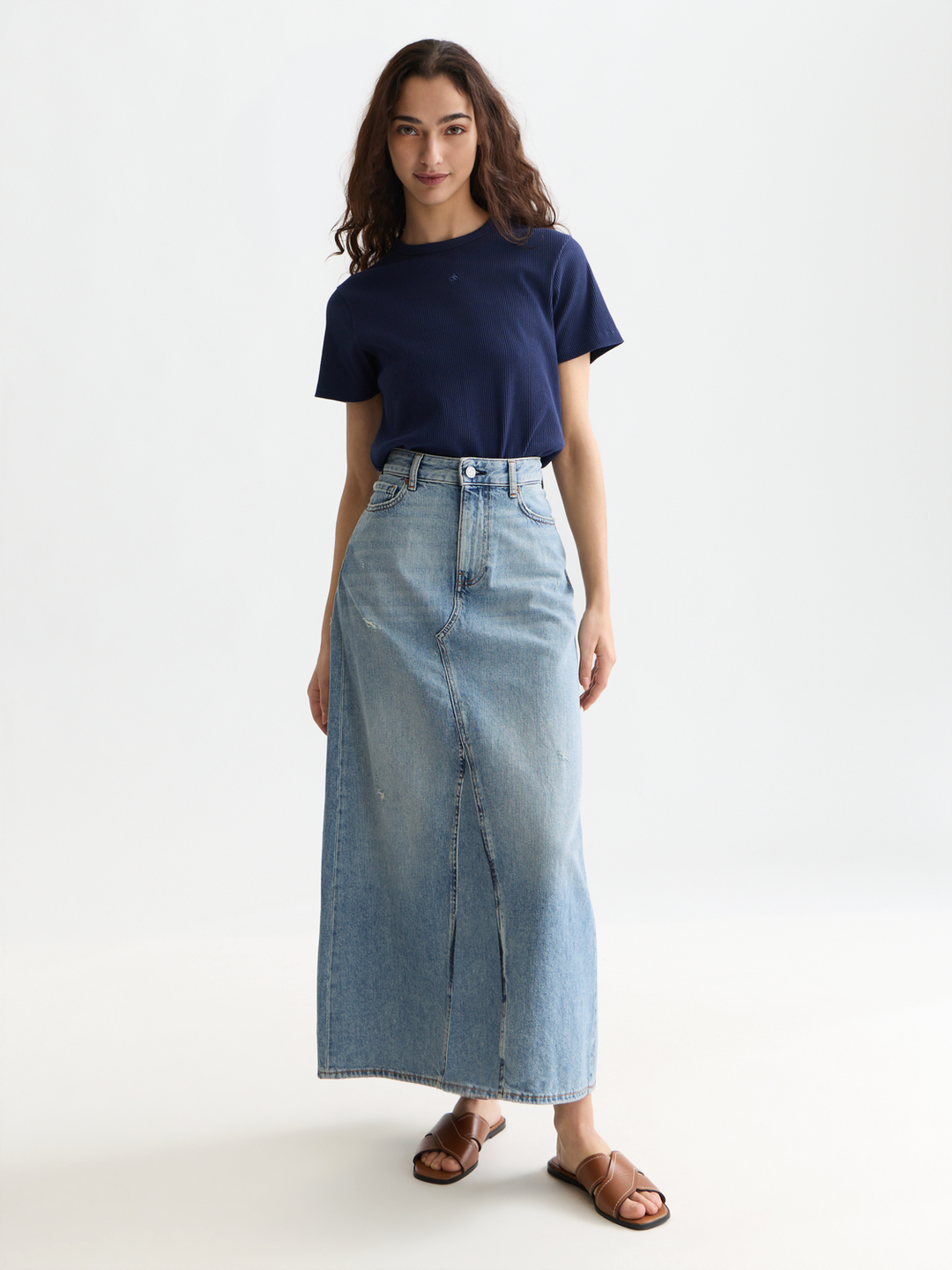 Rib regular-fit T-shirt