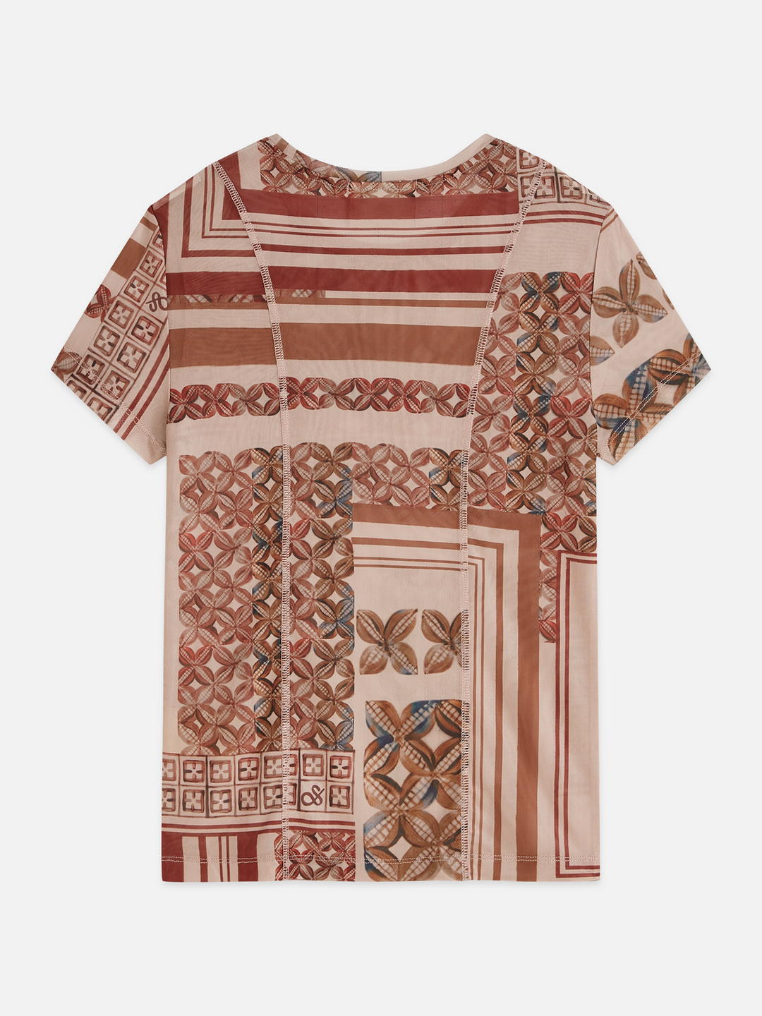 Printed mesh slim-fit T-shirt