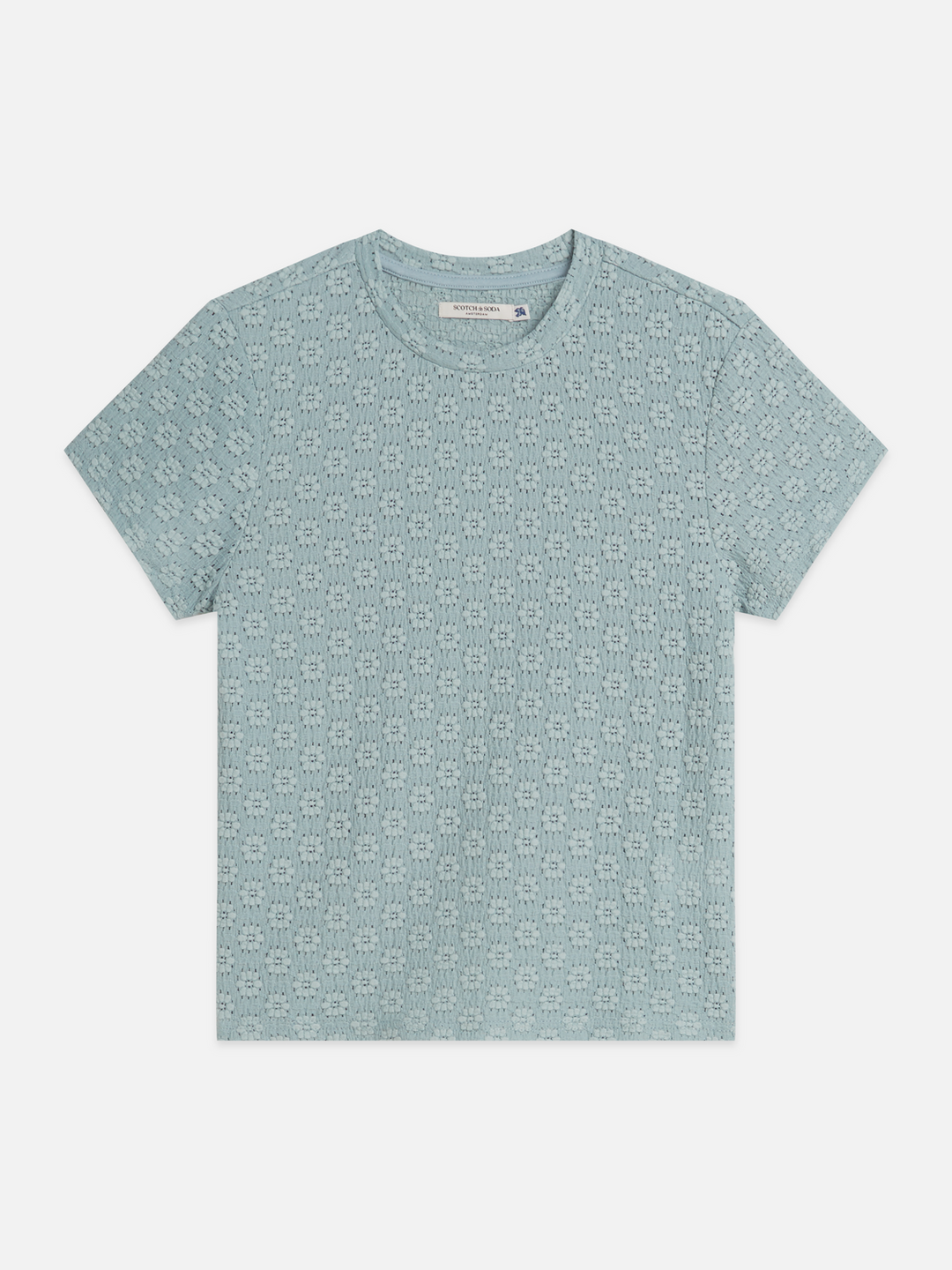 Open structure slim-fit T-shirt
