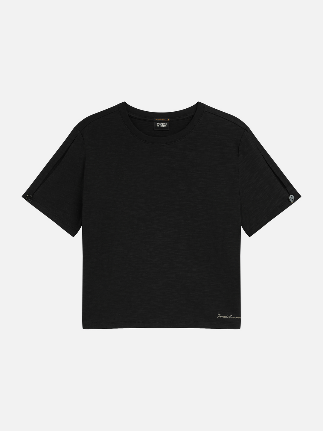 Key hole sleeves T-shirt