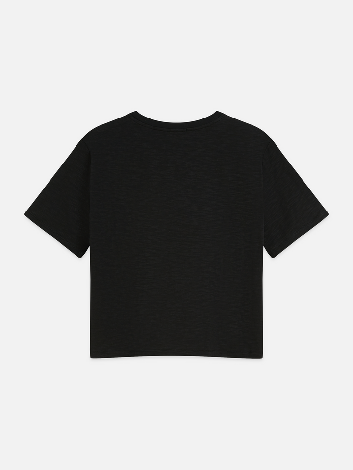Key hole sleeves T-shirt