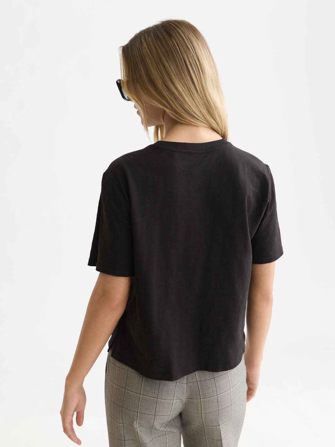 Key hole sleeves T-shirt