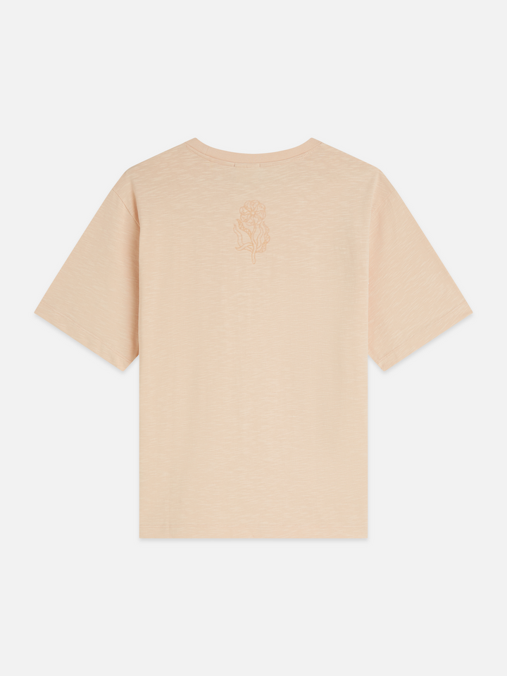 Flock artwork loose-fit T-shirt