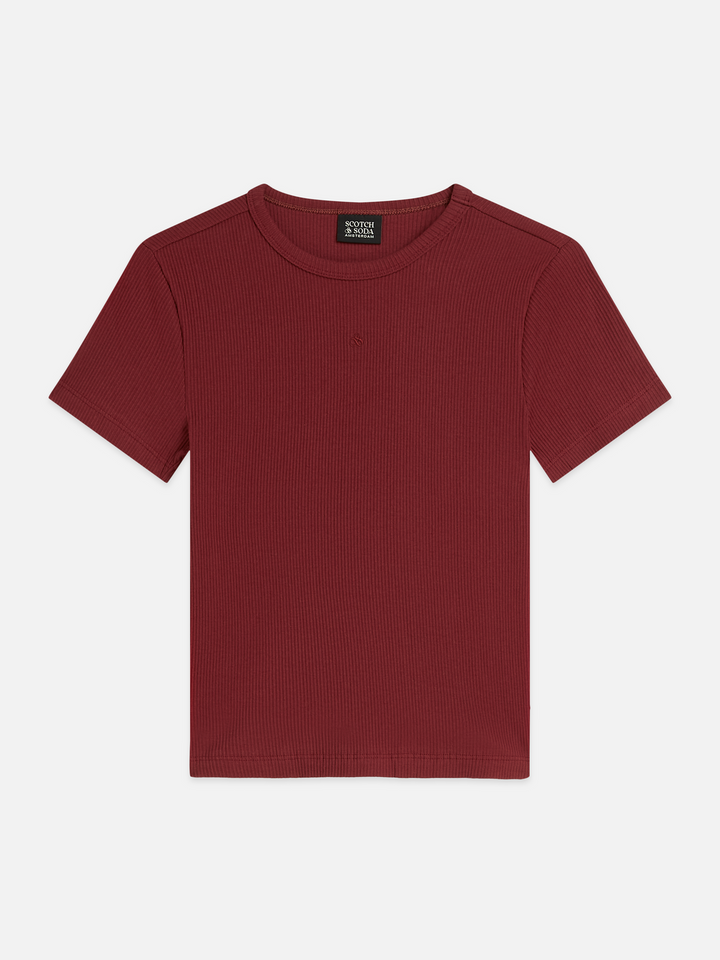 Rib regular-fit T-shirt