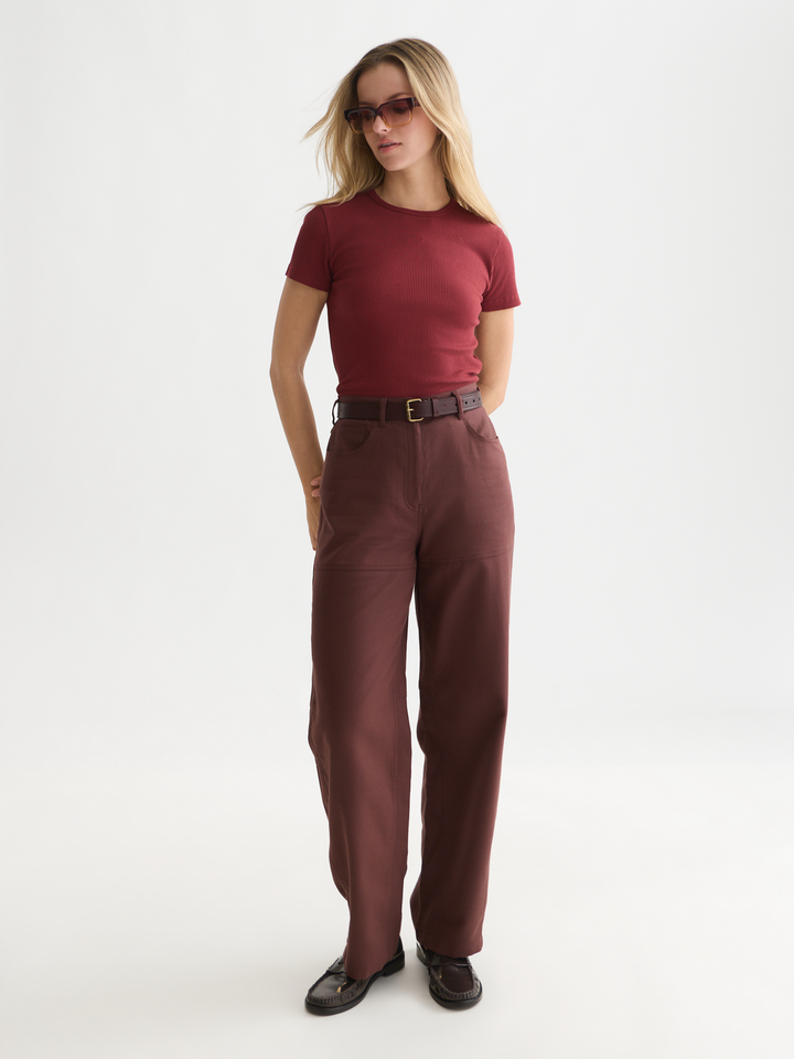 Rib regular-fit T-shirt