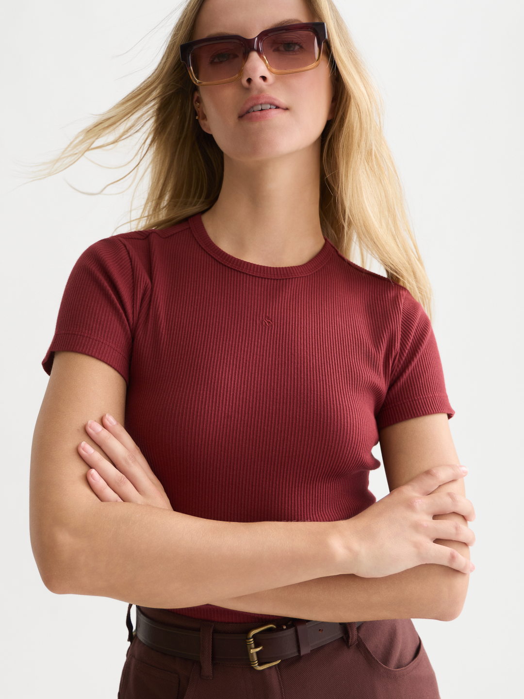 Rib regular-fit T-shirt