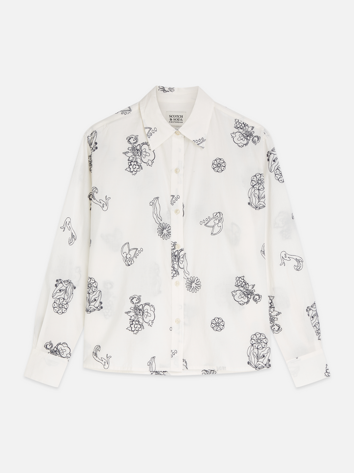 Embroidered relaxed-fit shirt