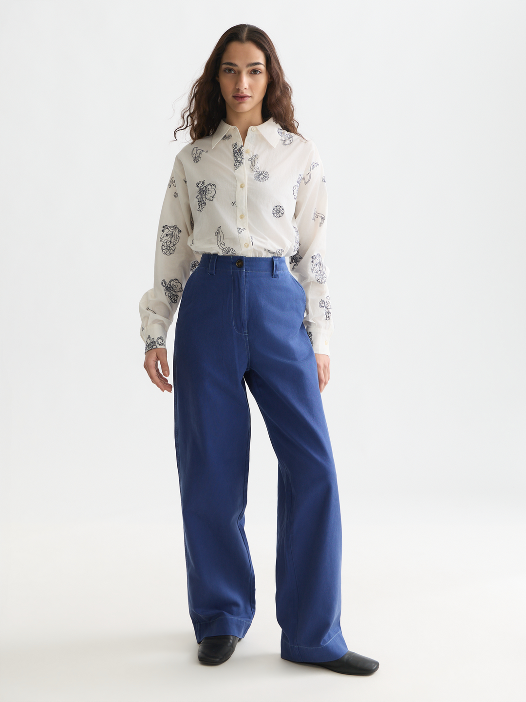 Embroidered relaxed-fit shirt
