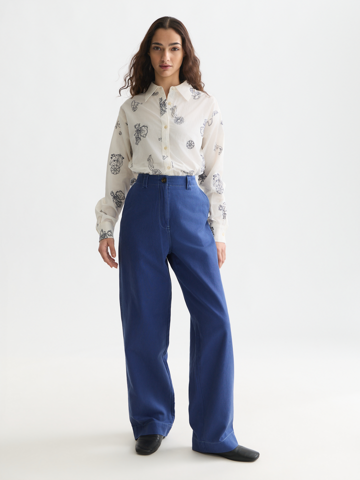 Embroidered relaxed-fit shirt