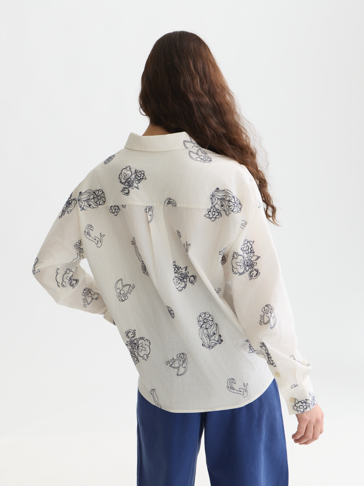Embroidered relaxed-fit shirt