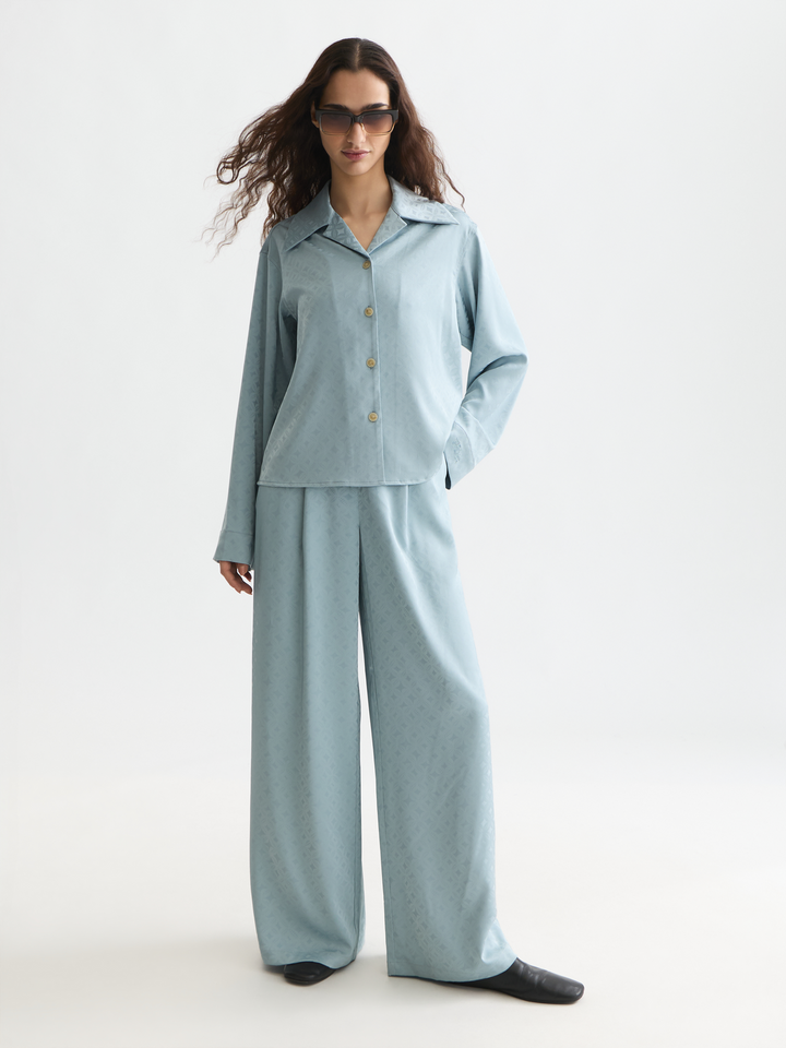Jacquard long-sleeved shirt