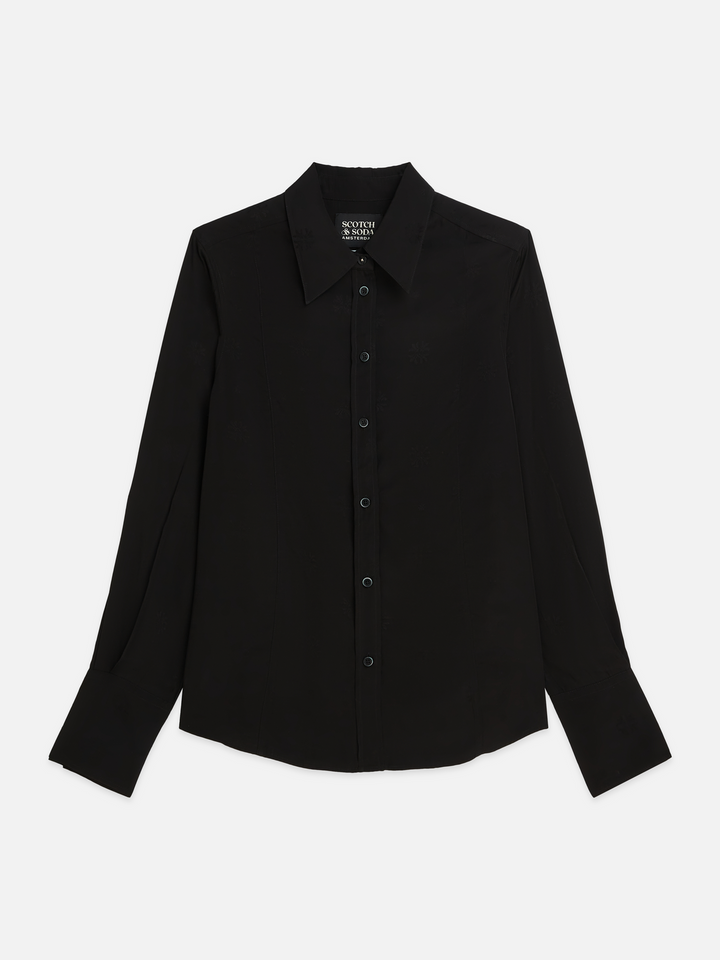 Jacquard tailored-fit shirt
