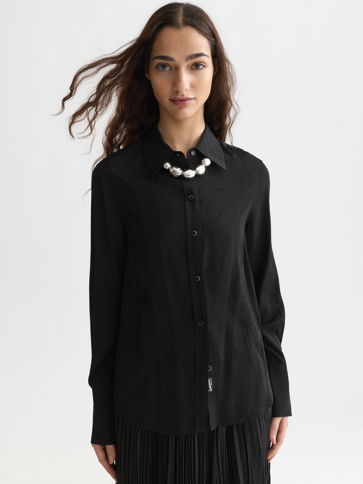 Jacquard tailored-fit shirt