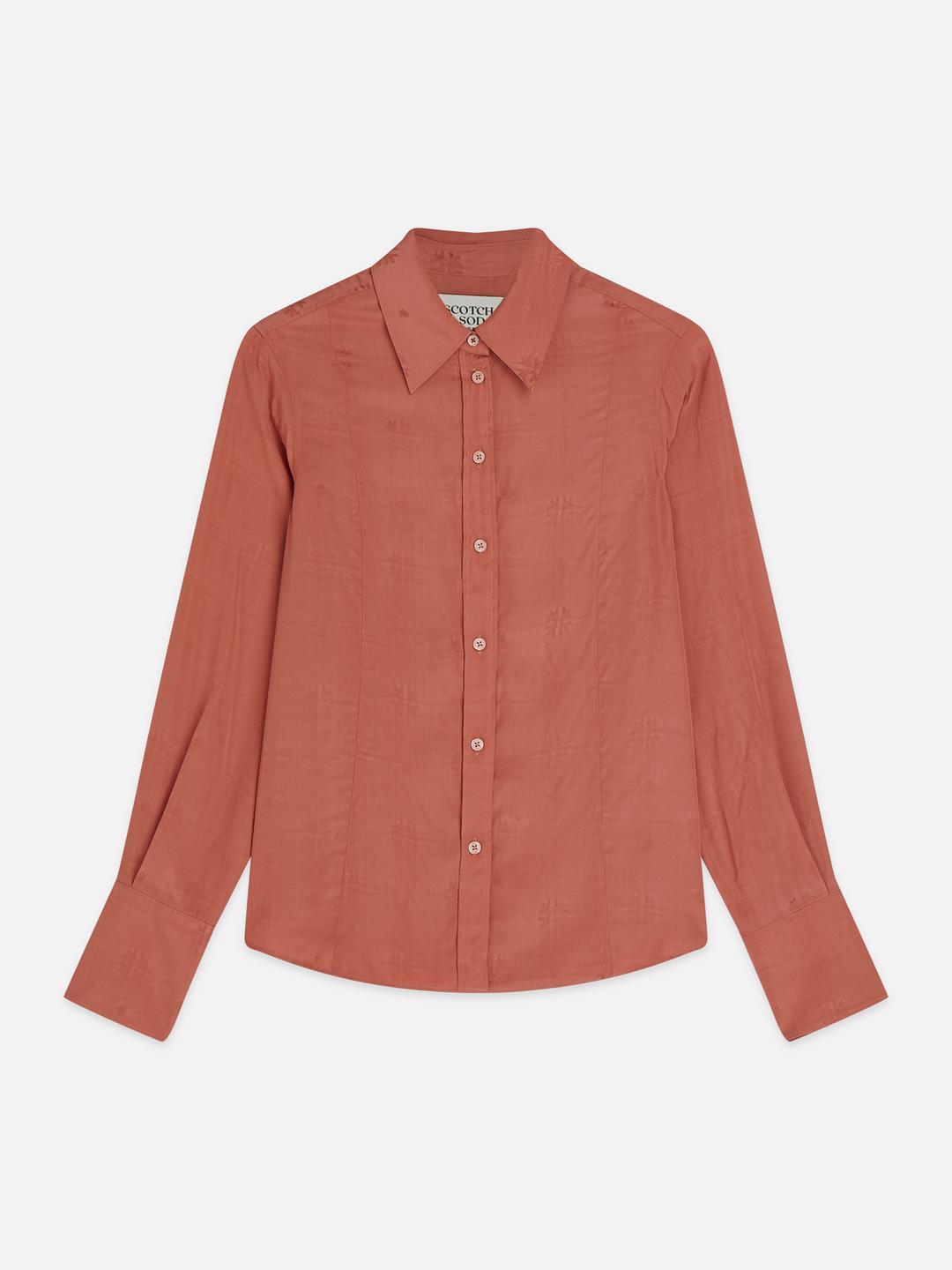 Jacquard tailored-fit shirt