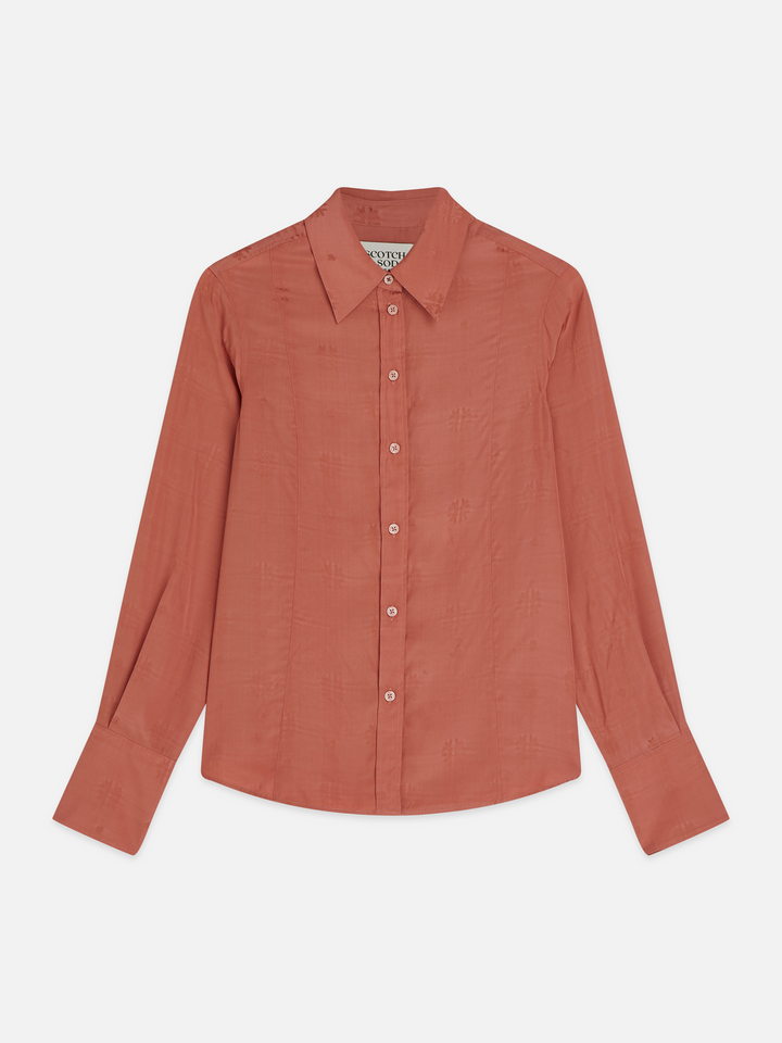 Jacquard tailored-fit shirt