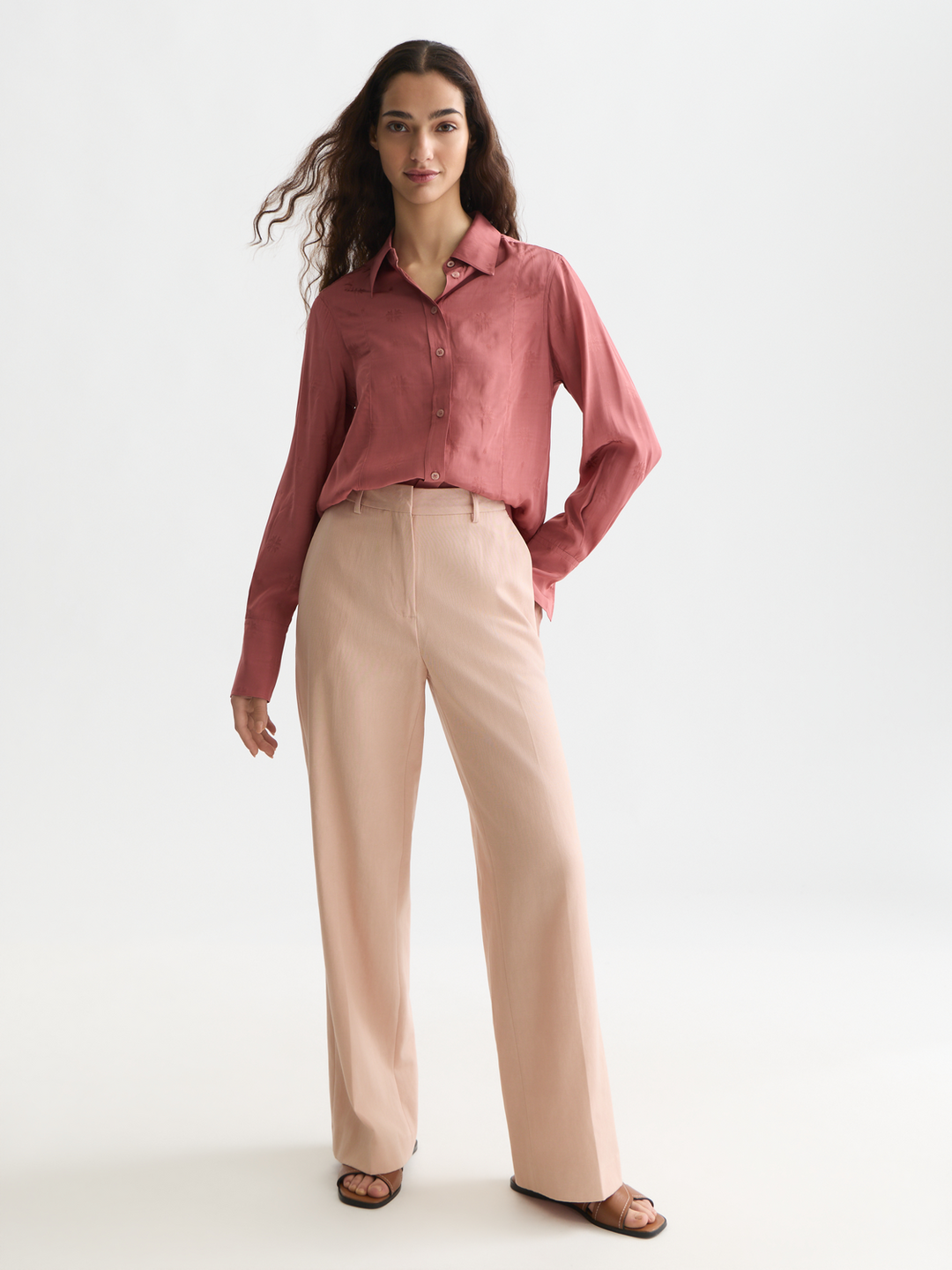 Jacquard tailored-fit shirt