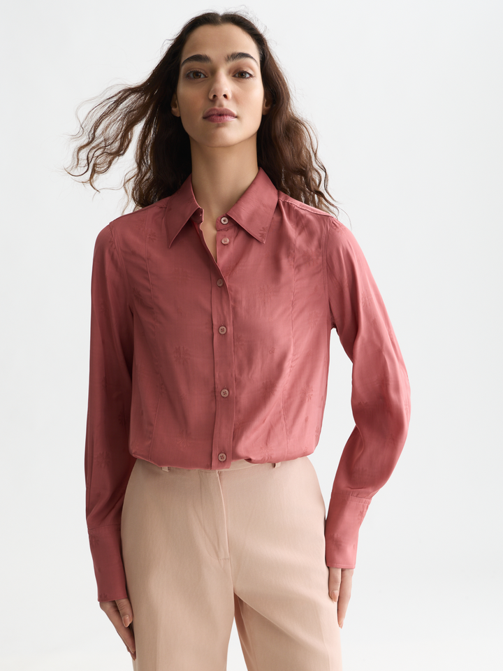 Jacquard tailored-fit shirt