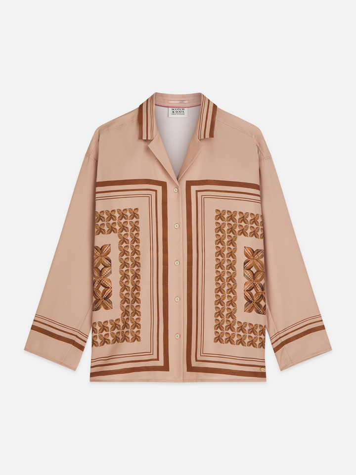 Placed print oversized-fit shirt