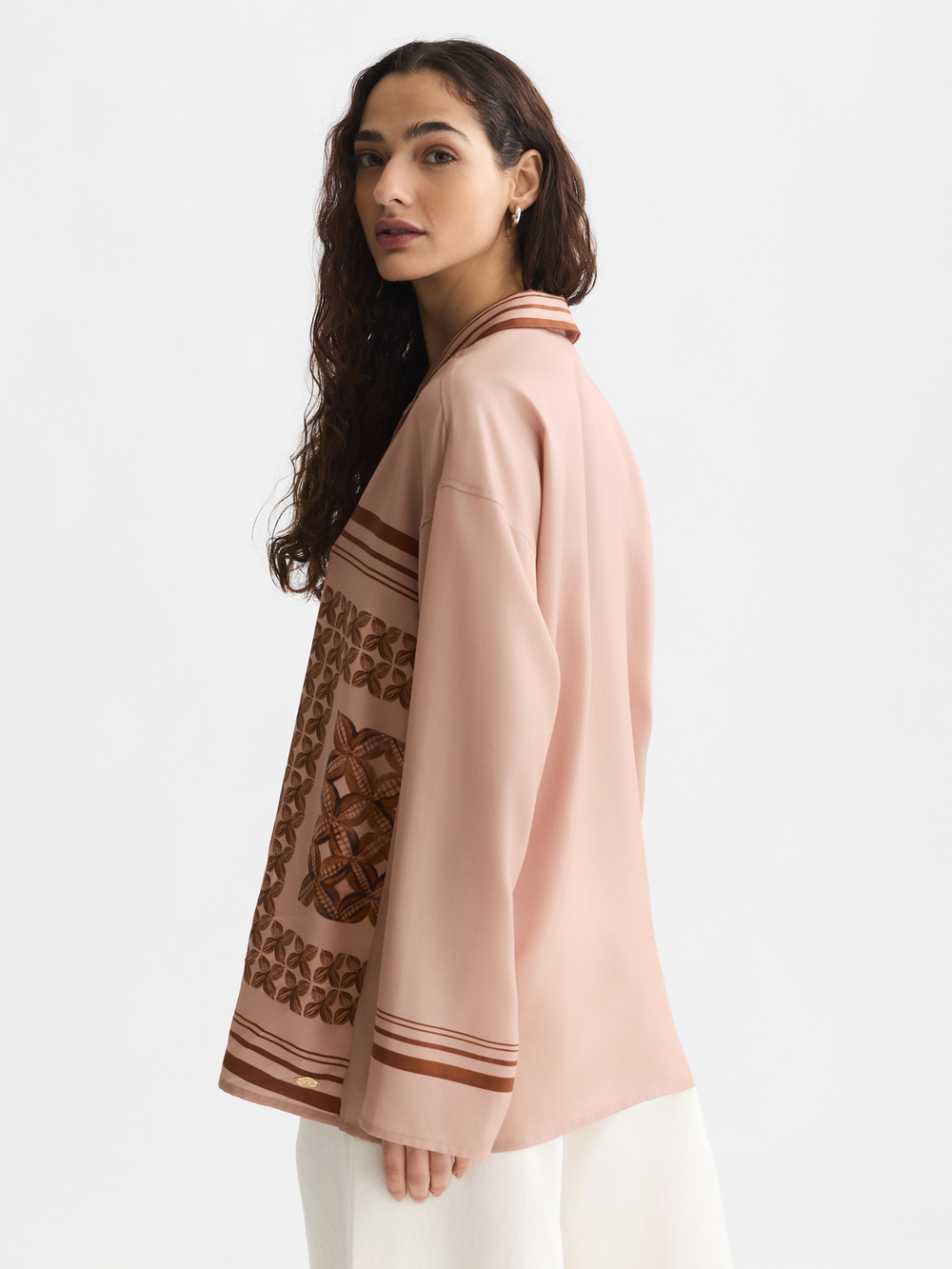 Placed print oversized-fit shirt