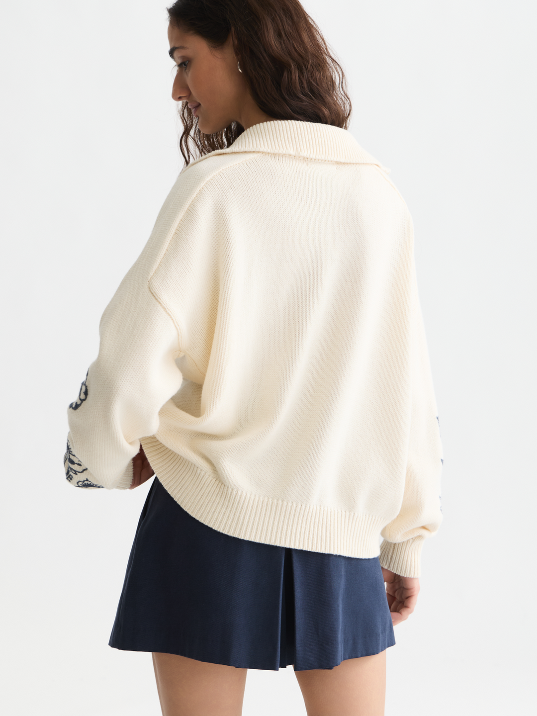 Embroidered oversized-fit pullover