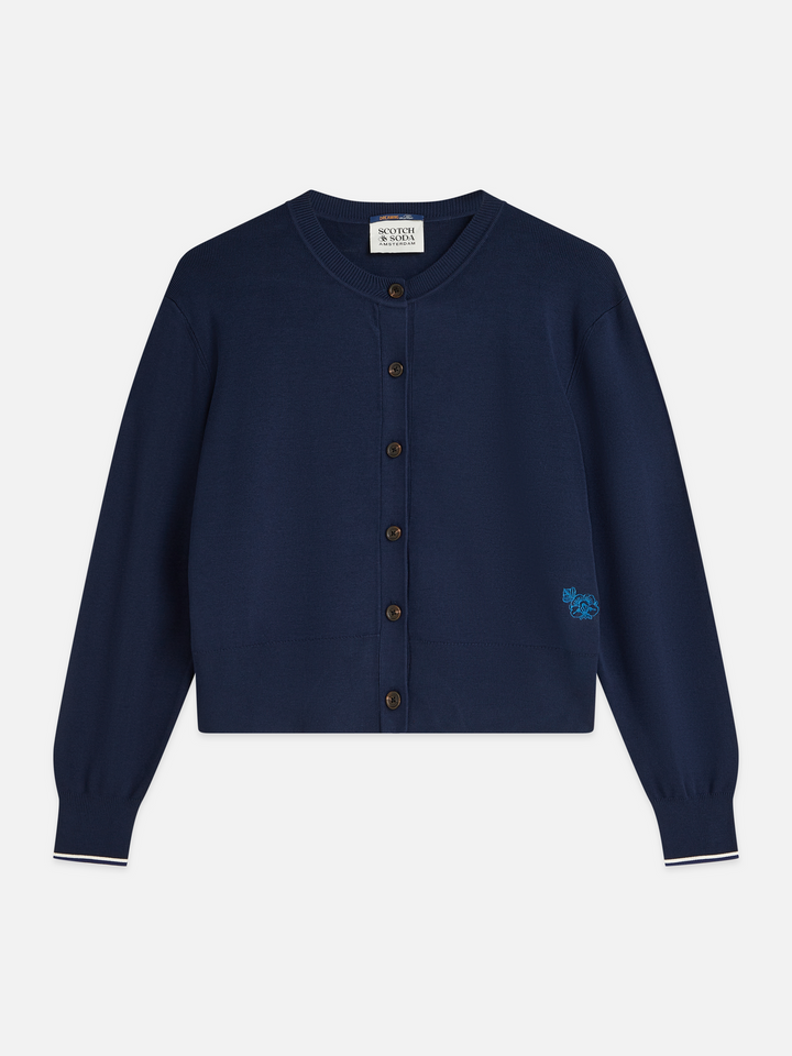 Compact relaxed-fit cardigan